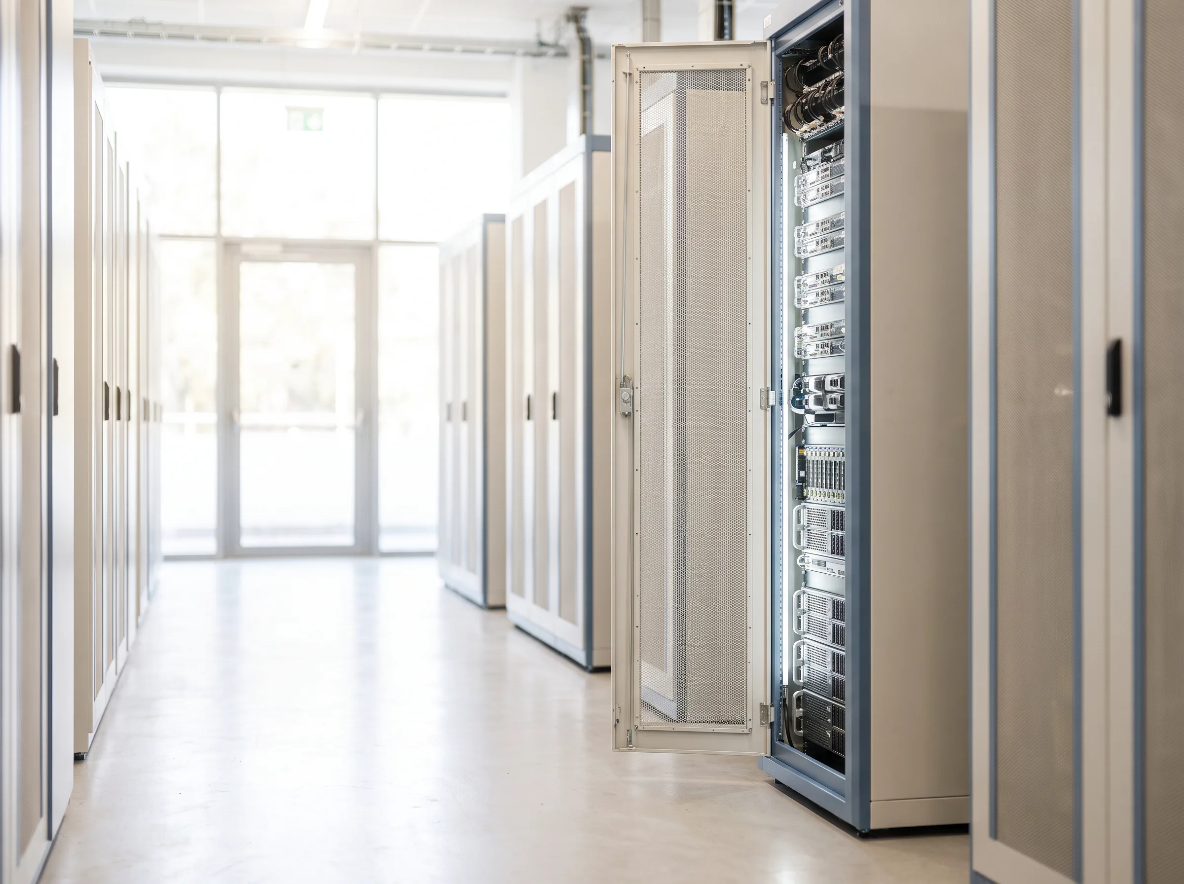 Bright data centre aisle, the virtual gateway runs inside your own cloud